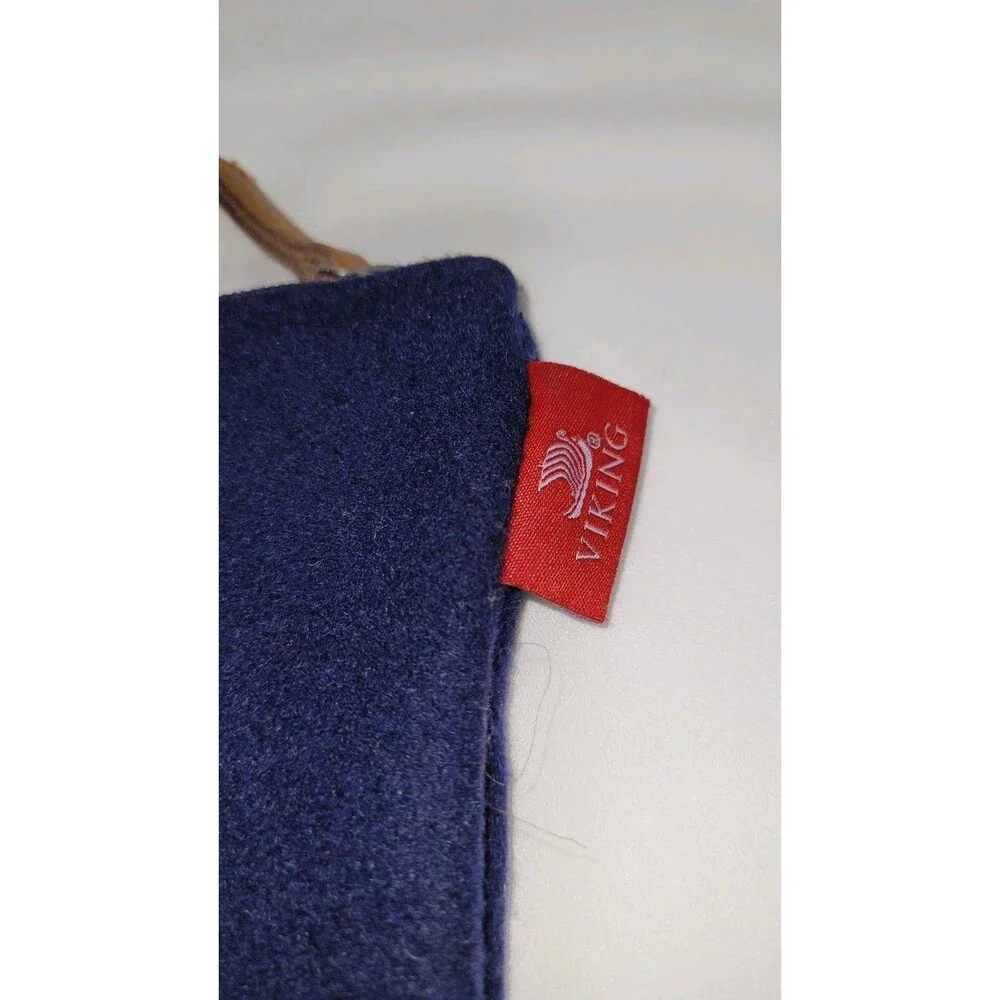 Viking Cruise Line Wool Zipper Pouch Gray Quote 11